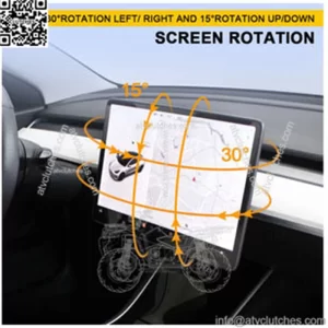 Applicable to Tesla modely/3 central control screen angle regulator Ya artifact modified screen rotation bracket