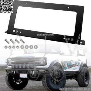 Suitable for Ford Bronco off-road version aluminum alloy front US license plate frame black 2021-2022