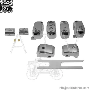 Biker's Choice Chrome Switch Cap Kit For Harley Touring w/out Cruise 1996-2016