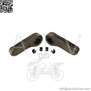 Black Golf Cart Rear Seat Arm Rests w/ Cup Holders- No Drilling Required!!!