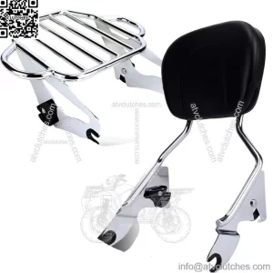 Sissy Bar w/ Passenger Backrest Luggage Rack For Harley Road King Glide 2009-23