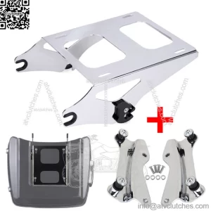 Two-Up Tour Pack Luggage Rack W/ Docking Kit For Harley Touring Road King 14-23