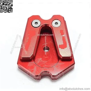 Compatible with Vespa GTS GTV 3Vie Motorcycle Kickstand Extension Plate Foot Side Stand Enlarge Pad (Color : Red)
