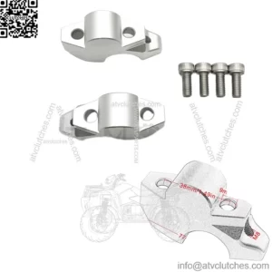 HongK 2017-2019 Silver Handlebar Handle Mount Clamps Riser For HONDA X-ADV750