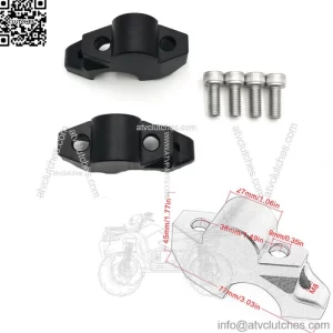 HongK 2017-2018 Black Handlebar Handle Mount Clamps Riser For HONDA X-ADV750
