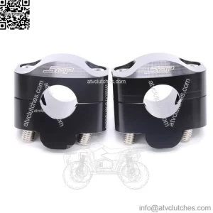 7/8"22mm Motorcycle CNC HandleBar Riser Adapter Handle Fat Bar Mount Clamp Black
