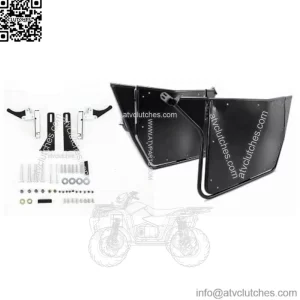 UTV Metal Doors Compatible with 2008-2014 Polaris RZR 800, 2009-2014 Polaris RZR-S 800, 2011-2014 Polaris RZR XP 900, 2012-2019 Polaris RZR 570 2-Door Model Heavy Duty Automotive Style Latch, 2Pcs