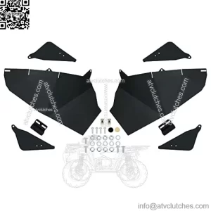 Lower Half Door Inserts Panels Compatible with 2014-2022 Polaris RZR XP S 1000/ S 900/ XP 1000/ XP 900/ XP,Black Iron Doors,2 Seater Bottom Doors