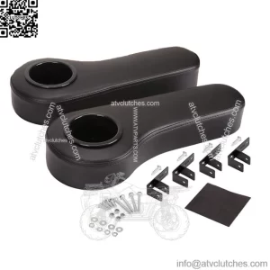 Golf Cart Armrest with Cup Holder for Yamaha Club Car EZGO, No Drilling Required