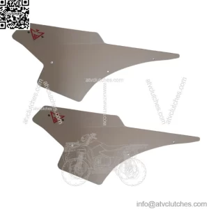 Can am Maverick X3 2017-23 Side Racing Number Plates Holder Pair Mocha Red