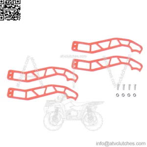 4PCS Red Door Latches Handles For 17-23 Can-Am Maverick X3/X DS RS Turbo R Max