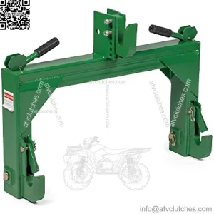 Attachments Green 3 Point Quick Hitch Adaptor to Category 1 and 2 Tractors, 3000 LB Lifting Capacity, 27.5" Between Lower Arms, 14.5" ~17.5" Level Adjustment