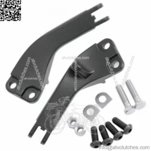 Drag Specialties Black Rear Passenger Footpeg Mount Bracket Pair Harley Dyna FXD (For: Harley-Davidson)