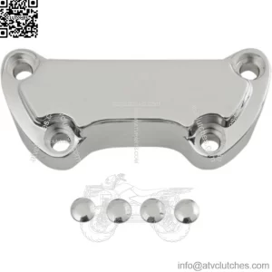 Drag Specialties Chrome Scalloped Handlebar Riser Top Clamps Harley Softail Dyna (For: Harley-Davidson)
