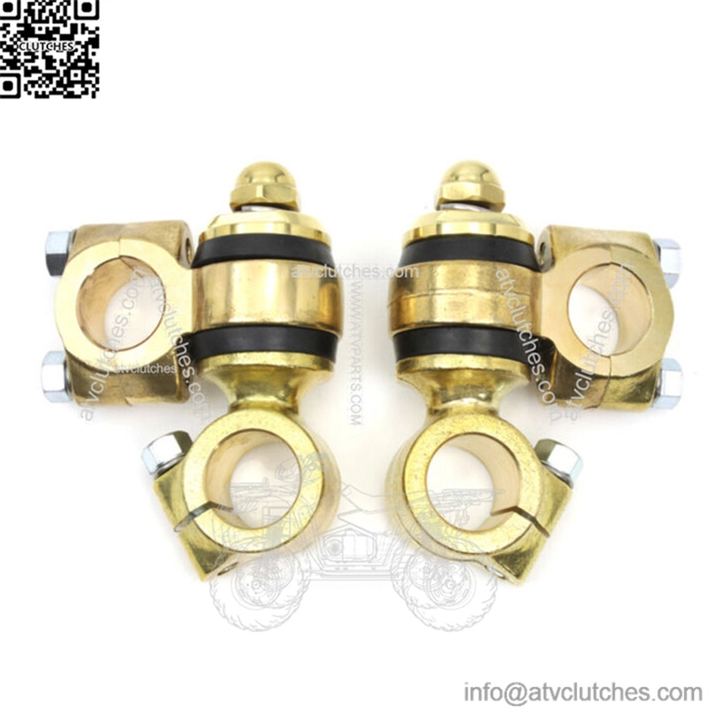 Flanders Forged Brass 2" Dog Bone Risers Clamps 1" Bars Harley Chopper Panhead (For: Harley-Davidson)