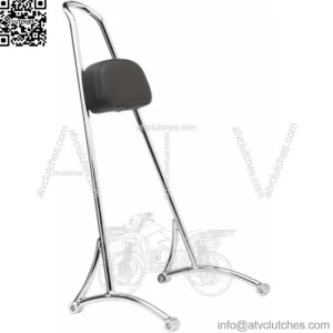 Burly Chrome Tall 20" Tall Sissy Bar Backrest One-Piece Harley Dyna 2006-2017 (For: Harley-Davidson)