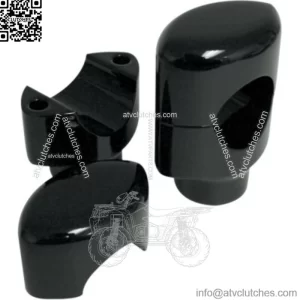 Black 6" Big Buffalo 1 1/2" Handlebar Riser Top Clamp Kit Harley Softail Touring (For: Harley-Davidson)