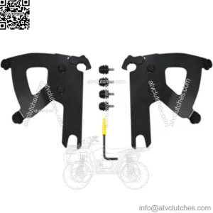 Memphis Shades Black Road Warrior Trigger-Lock Mount Kit Harley Road King FLHR (For: Harley-Davidson)