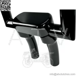 Black 5 1/2 Pullback Risers 1 1/2 Handlebar Top Clamp Kit Harley Softail Touring (For: Harley-Davidson)