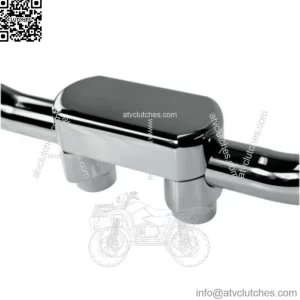 Chrome 1 1/2 Straight Risers Handlebar Top Clamp Kit Harley Softail Touring Dyna (For: Harley-Davidson)