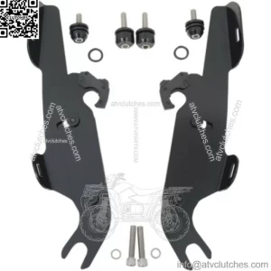 Memphis Shades Fairing Black Trigger-Lock Mount Kit Harley Softail OEM Lightbar (For: Harley-Davidson)