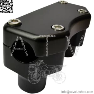 Flat Black 1 1/2" Straight Risers Handlebar Top Clamp Kit Harley Softail Dyna XL (For: Harley-Davidson)
