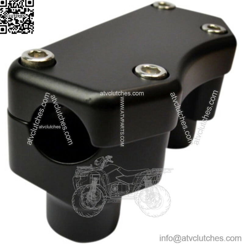 Flat Black 1 1/2" Straight Risers Handlebar Top Clamp Kit Harley Softail Dyna XL (For: Harley-Davidson)