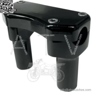 Gloss Black 4" Straight Risers 1" Handlebar Top Clamp Kit Harley Softail Dyna XL (For: Harley-Davidson)