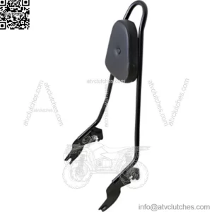 Gloss Black Quick Detachable 24 Sissy Bar Pad Backrest Harley Touring (For: Harley-Davidson)