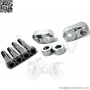 Chrome Front Turn Signal Relocation Kit Harley 39mm 49mm Sportster FXR FXD Dyna (For: Harley-Davidson)