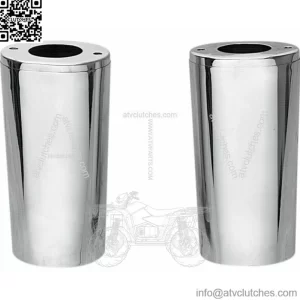 Drag Smooth Chrome Fork Tube Slider Covers Cowbells Harley Touring Softail 49-17 (For: Harley-Davidson)