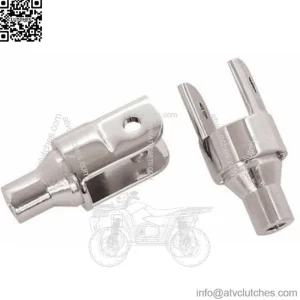 Chrome Female Foot Peg Footpeg Mounts Adapters Set Harley Motorcycle 5/8" Clevis (For: Harley-Davidson)