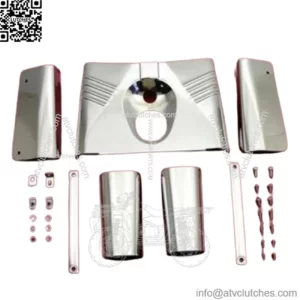 7-Piece Fork Tins Chrome Front End Triple Tree Cover Kit Slider Covers Hardware (For: Harley-Davidson)