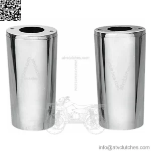 +2" 2 Over Chrome Fork Tube Slider Covers Cowbells Harley Touring Softail 49-17 (For: Harley-Davidson)