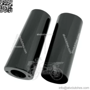 +2" 2 Over Black Fork Tube Slider Covers Cowbells Harley Touring Softail 80-17 (For: Harley-Davidson)