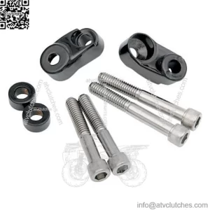 39MM - 49MM Black Front Turn Signal Relocation Kit Harley Dyna FXR Sportster (For: Harley-Davidson)