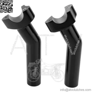 Drag Specialties Black Pullback 5 1/2" Handlebar Risers Harley Dyna Softail XL (For: Harley-Davidson)