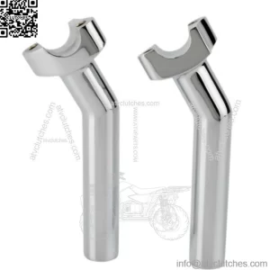 Drag Specialties Chrome Pullback 6 1/2" Handlebar Risers Harley Dyna Softail XL (For: Harley-Davidson)