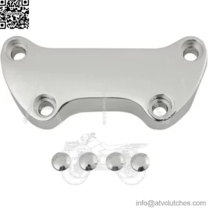Drag Specialties Chrome Smooth 1" Handlebar Riser Top Clamps Harley Softail Dyna (For: Harley-Davidson)