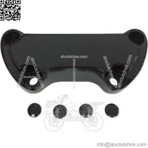 Drag Specialties Black Scalloped Handlebar Riser Top Clamps Harley Softail Dyna (For: Harley-Davidson)