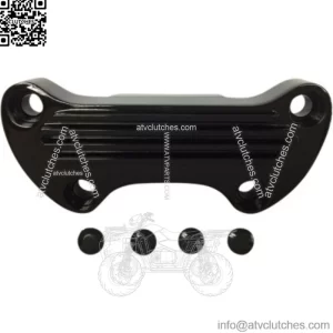 Drag Specialties Black Finned 1" Handlebar Riser Top Clamps Harley Softail Dyna (For: Harley-Davidson)