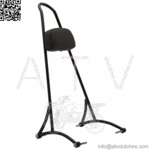Burly Black Tall 20" Tall Sissy Bar Backrest Pad One-Piece Harley Dyna 2006-2017 (For: Harley-Davidson)