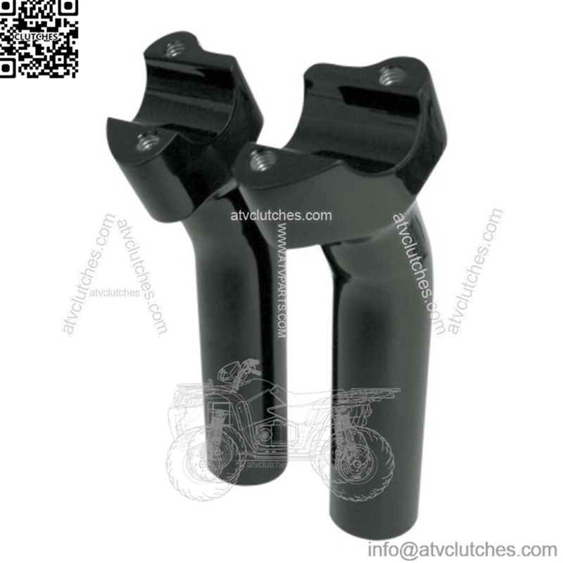 Gloss Black 5 1/2 Buffalo Bars Handlebars Pullback Risers Harley Softail Dyna XL (For: Harley-Davidson)