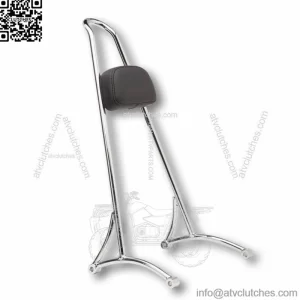Burly Chrome Tall Sissy Bar Pad Backrest Harley Sportster XL 1994-2003 883 1200 (For: Harley-Davidson)