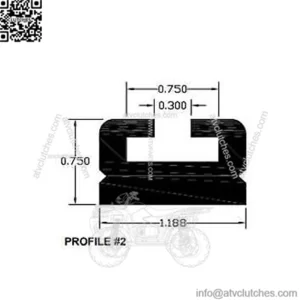 Black Slide Runner Profile 2 66" 102-66-80 (For: Yamaha Sidewinder MTX)