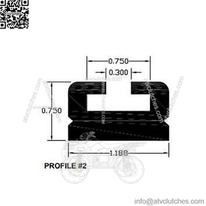 Black Slide Runner Profile 2 66" 102-66-80 (For: Yamaha Sidewinder MTX)