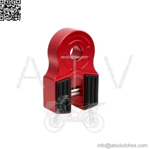 Winch Shackle Flat Towing Hook Mount Compatable with Haul Truck ATV UTV Winch Lines Winch Hook Red with Rubber Guard & Iron Pin 30000 LB Capacity