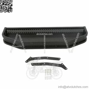 Front Clay Cargo Basket Black for EZGO TXT Golf Cart 1994+ w/ Mounting Brackets