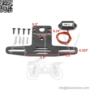 UTV Universal 6-LED License Plate Bracket Holder For Yamaha YXZ1000R/Wolverine (For: More than one vehicle)