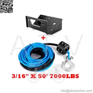 For Kawasaki Teryx/4 750 800 Winch Mounting Bracket+Synthetic Winch Rope (For: More than one vehicle)